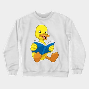 Duck at Reading with Book Crewneck Sweatshirt